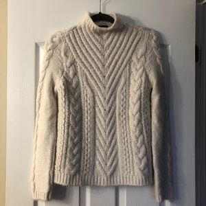 Zara Knit Mock Neck Wool Sweater